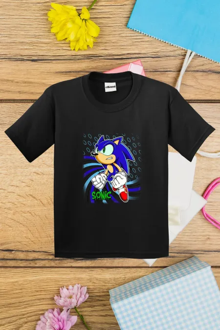 T-shirt imprimé Sonic Design pour enfants