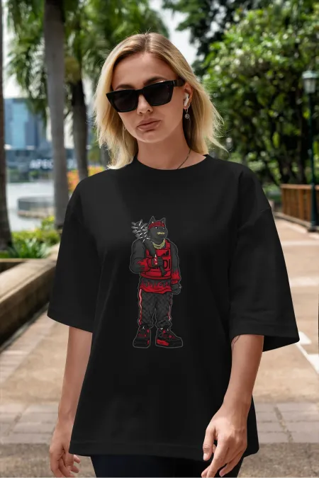 Unisex Men's/Women's JAGUAR Custom Printed Oversize Cotton Crew Neck T-Shirt