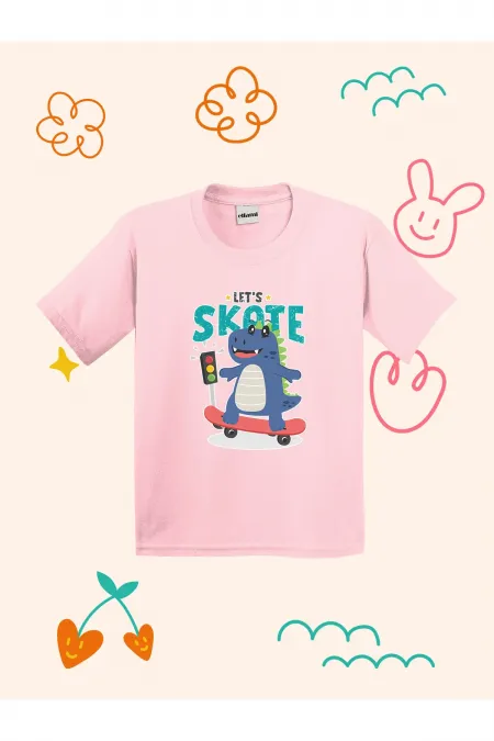 Lets Skate Printed Kids T-shirt