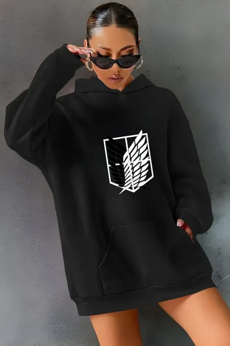 TITAN PRINTED HOODED SWEATSHIRT
