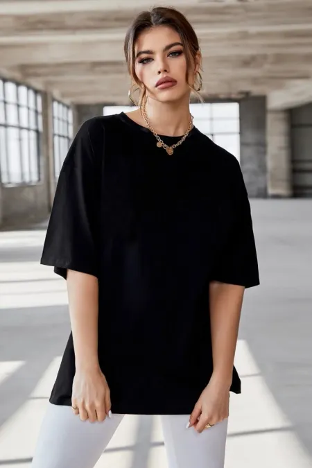 Oversize Plain Black T-Shirt