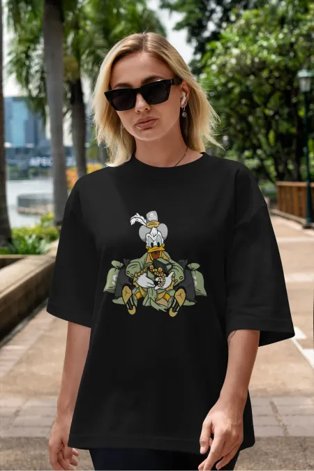 Unisex Men's/Women's DONALD D Custom Printed Oversize Cotton Crew Neck T-Shirt