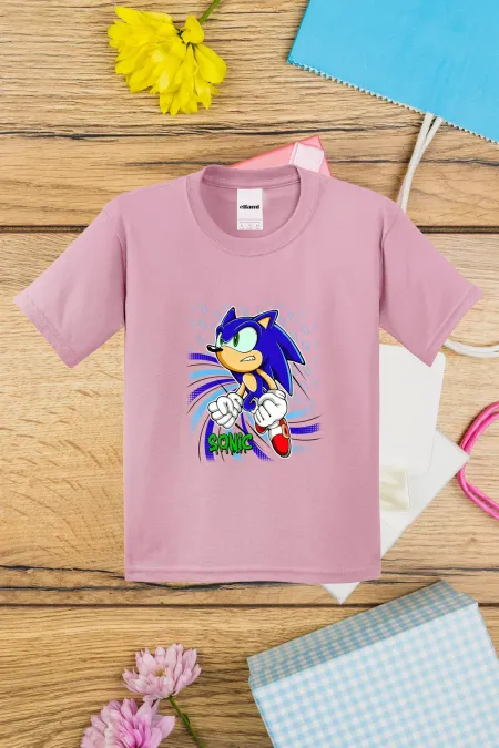 T-shirt imprimé Sonic Design pour enfants