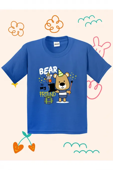 T-shirt enfant imprimé ours en peluche Mon ami