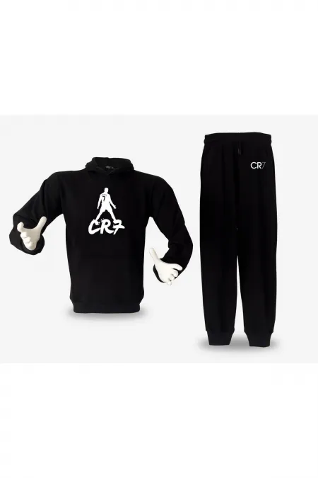Cristiano Ronaldo 2'li Kapüşonlu Sweatshirt ve Eşofman Kombini