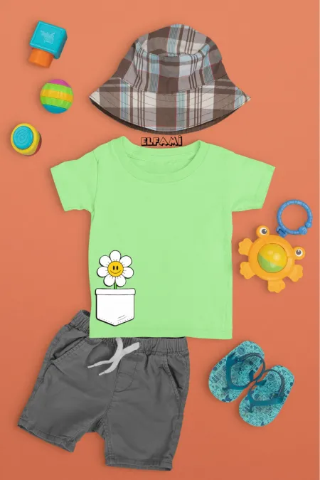T-shirt imprimé marguerite pour fille/garçon