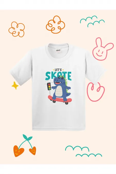 Lets Skate Printed Kids T-shirt