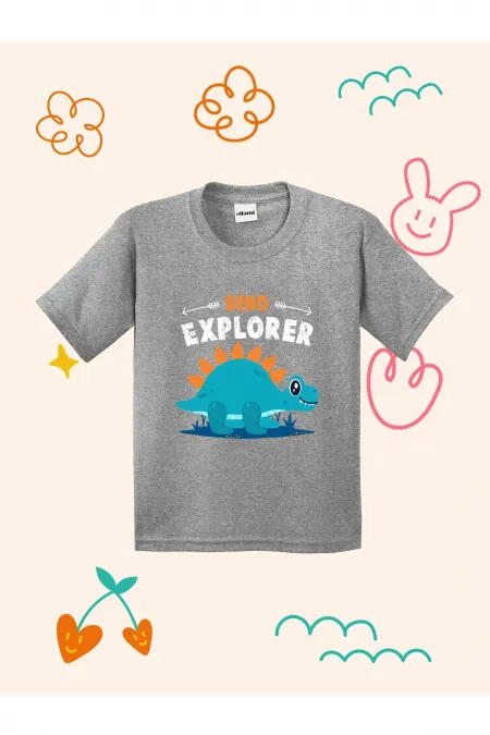 Explorer Dino Print Kids T-shirt