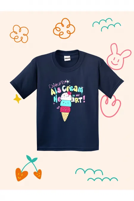 Kids' T-shirt with Favorite Ice Cream Design