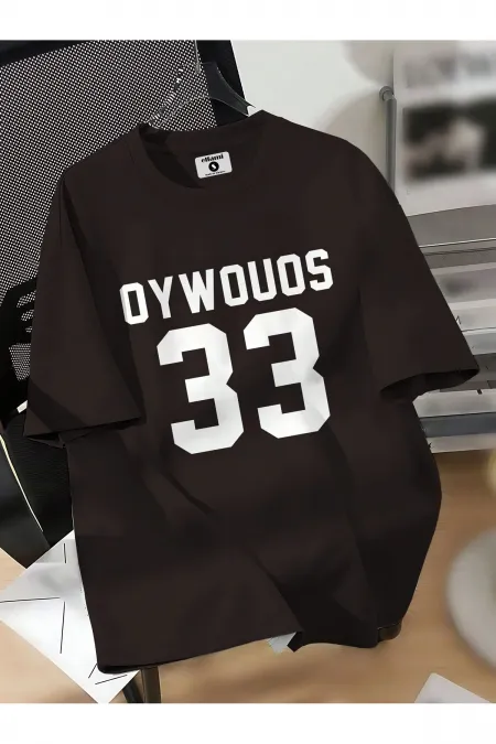 Unisex OYWOUOS 33 Printed Oversize Cotton T-Shirt