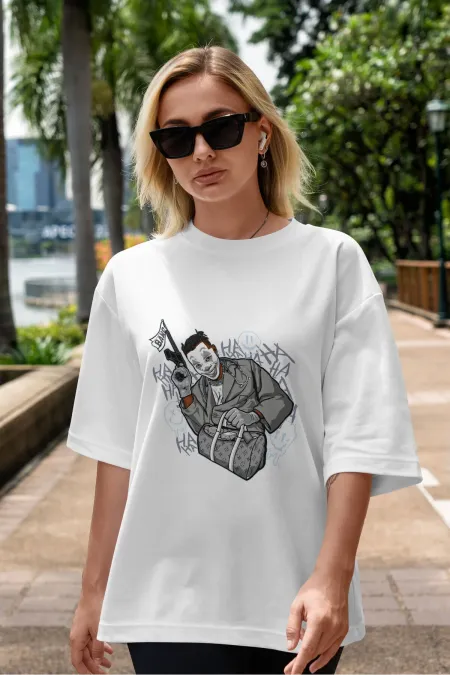 Unisex Men's/Women's BANG Custom Printed Oversize Cotton Crew Neck T-Shirt