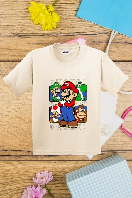 T-shirt imprimé Super Mario pour enfants