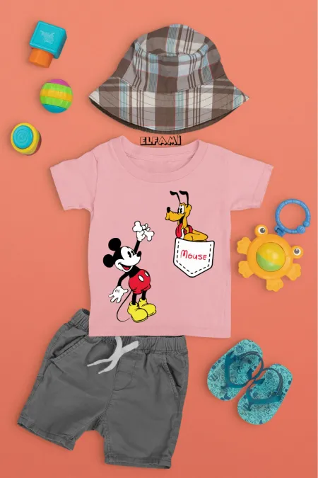 T-shirt imprimé dessin animé pour filles/garçons