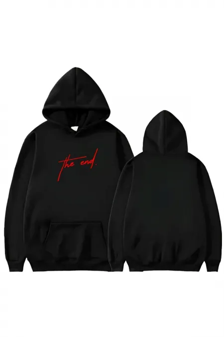 THE END PRINTED HOODED SWEATSHIRT