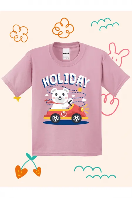 Holiday Teddy Bear Kids Print T-shirt