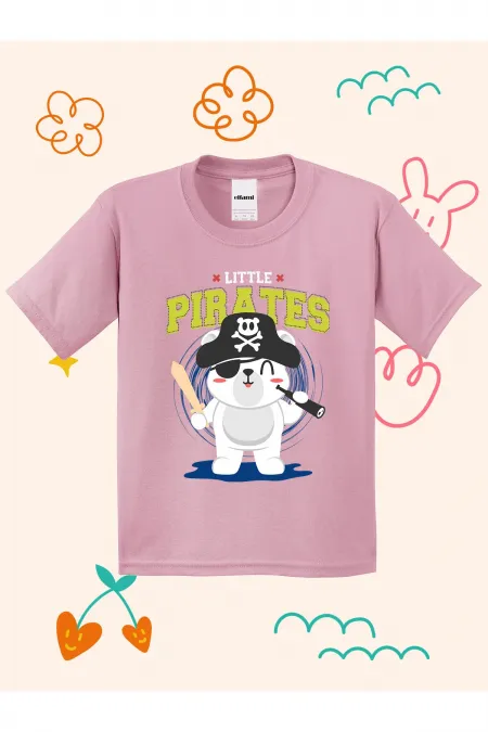 Little Pirate Puppy Print Kids T-shirt