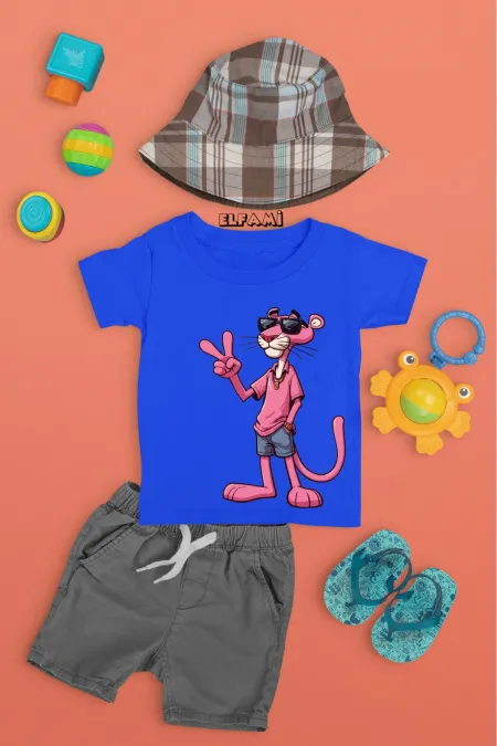 T-shirt imprimé Panthère rose pour fille/garçon