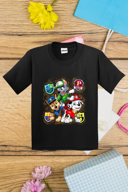 T-shirt imprimé pour enfants de l'équipe de sauvetage de la Pat' Patrouille
