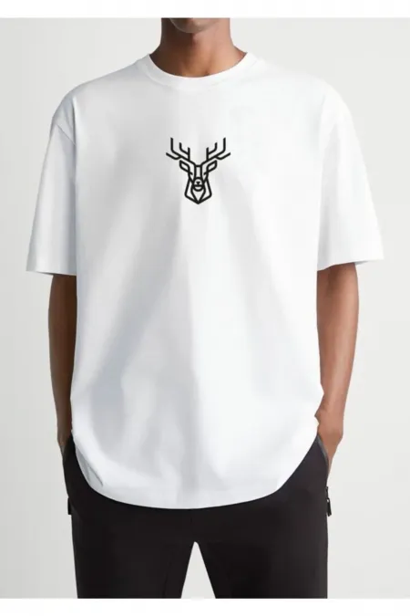 Deer Printed Oversized T-shirt