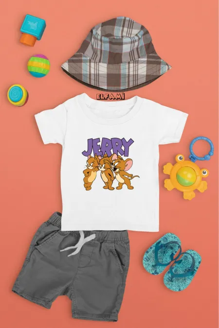 T-shirt imprimé Jerry Detail pour fille/garçon