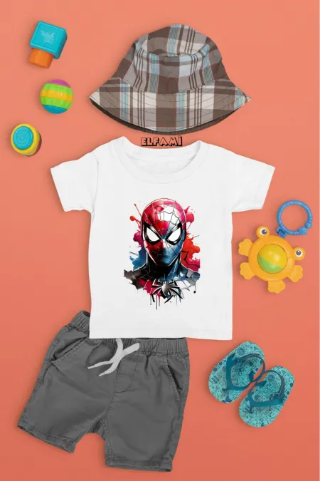 T-shirt imprimé Spider-Man pour fille/garçon