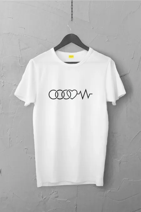 Audi Logo Tasarımlı Tshirt , Unisex Premium, Çatlama Solma Yapmaz / Otomobil