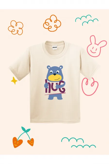 Hug Design Printed Kids T-shirt
