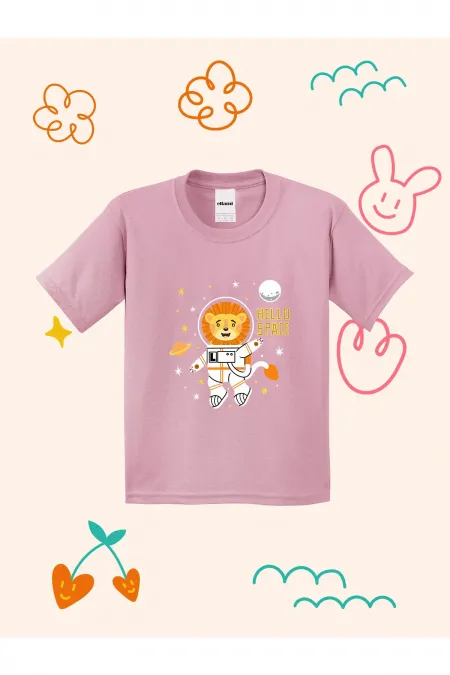 Hello Space Printed Kids T-shirt