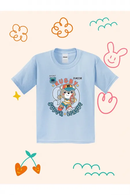 Rugby League Design Printed Kids T-shirt