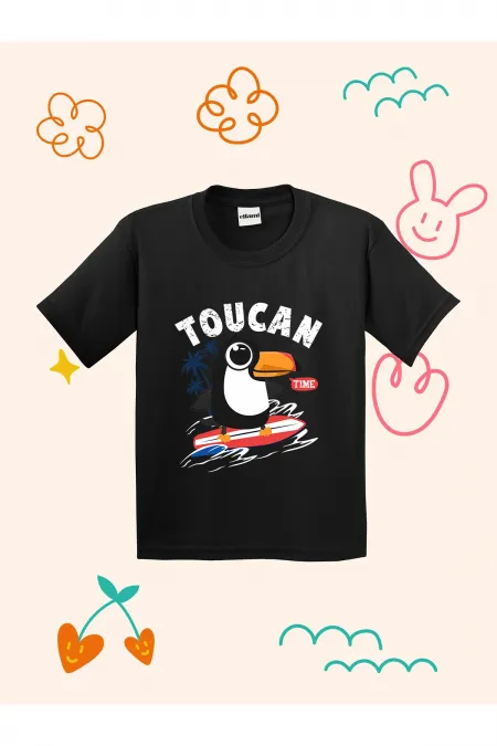 Toucan Time Design Printed Kids T-shirt