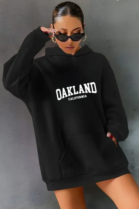 OAKLAND PRINTED HOODED SWEATSHIRT