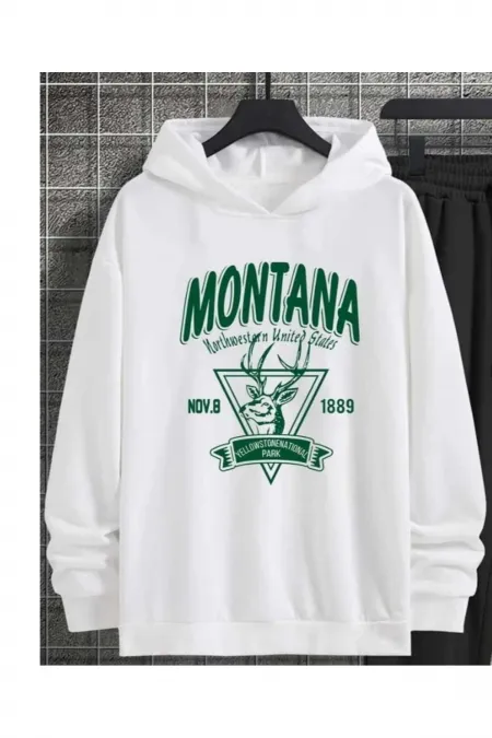 Montana Printed White Sweater