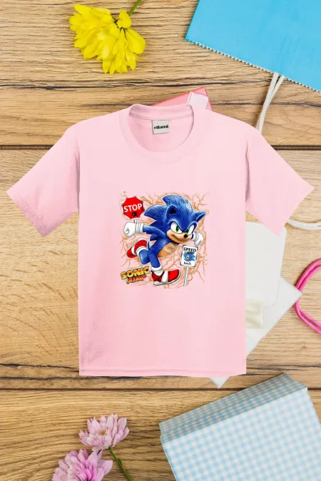 T-shirt imprimé Sonic Jump pour enfants