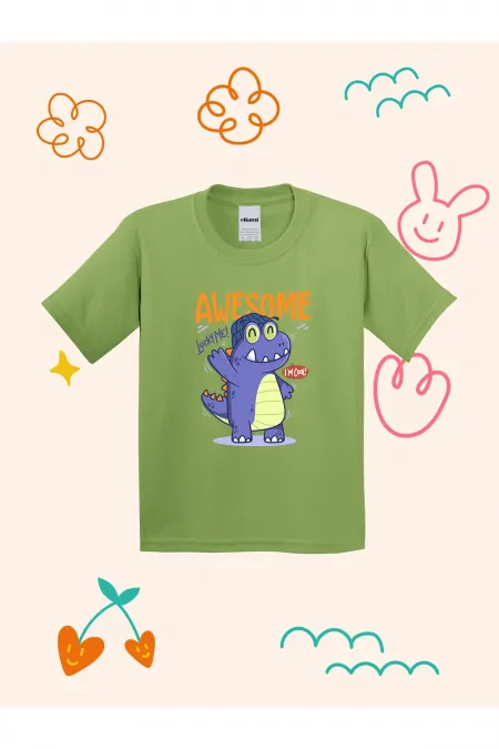 Awesome Dino Design Kids T-shirt