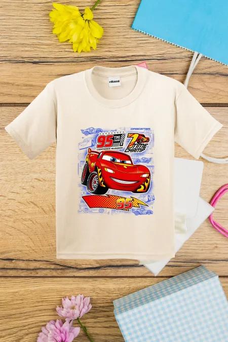 T-shirt imprimé Lightning McQueen pour enfants