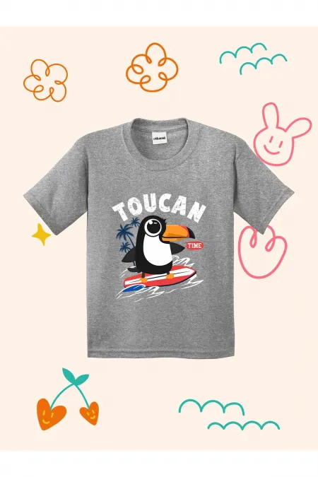 Toucan Time Design Printed Kids T-shirt