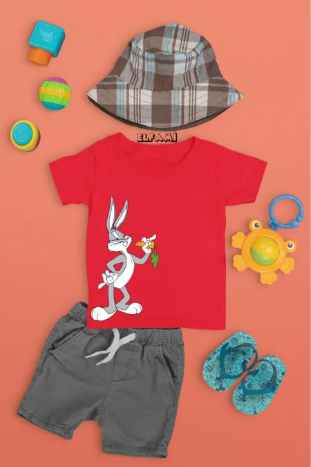 T-shirt imprimé Bugs Bunny pour fille/garçon