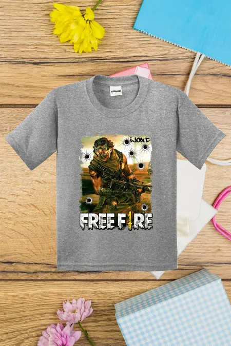 T-shirt imprimé pour enfants avec motif FreeFire