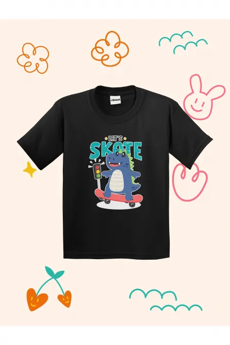Lets Skate Printed Kids T-shirt