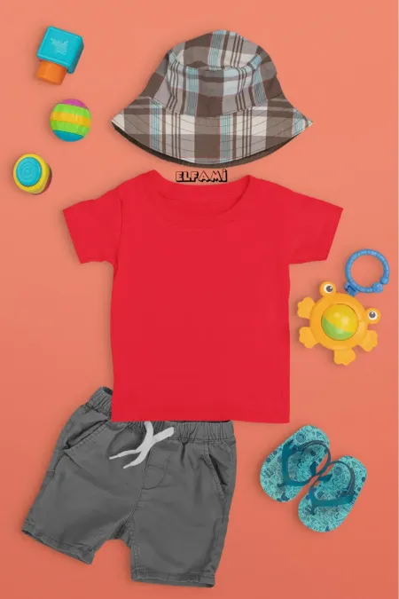 T-shirt de couleur unie pour filles/garçons