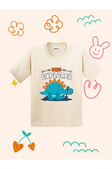 Explorer Dino Print Kids T-shirt