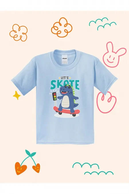 Lets Skate Printed Kids T-shirt