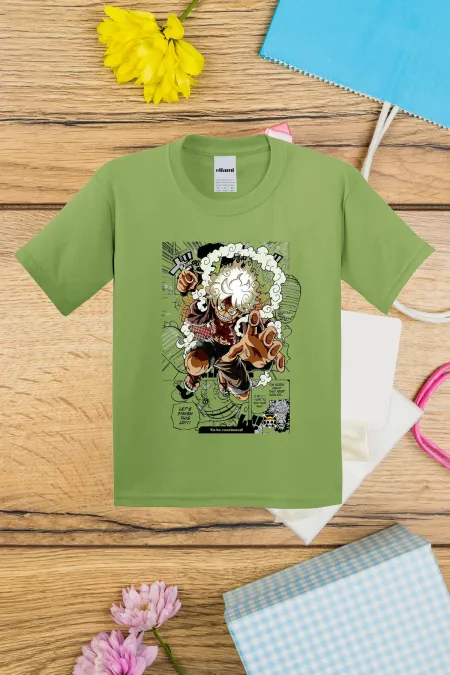 T-shirt imprimé One Piece Anime pour enfants