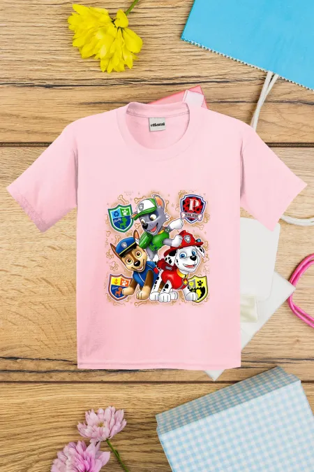 T-shirt imprimé pour enfants de l'équipe de sauvetage de la Pat' Patrouille