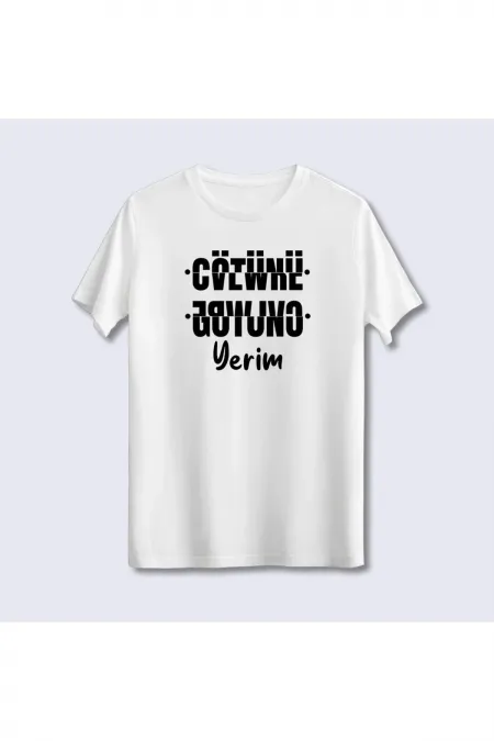 Espiri Secret Text Folded Oversize T-Shirt