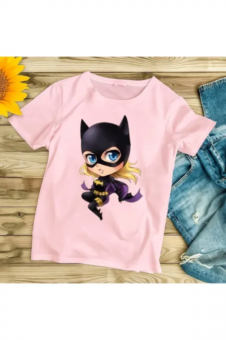 BATWOMAN MARVEL AVENGERS PRINTED OVERSIZE KIDS T-SHIRT