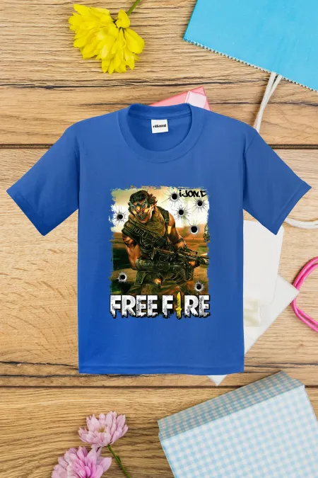 T-shirt imprimé pour enfants avec motif FreeFire