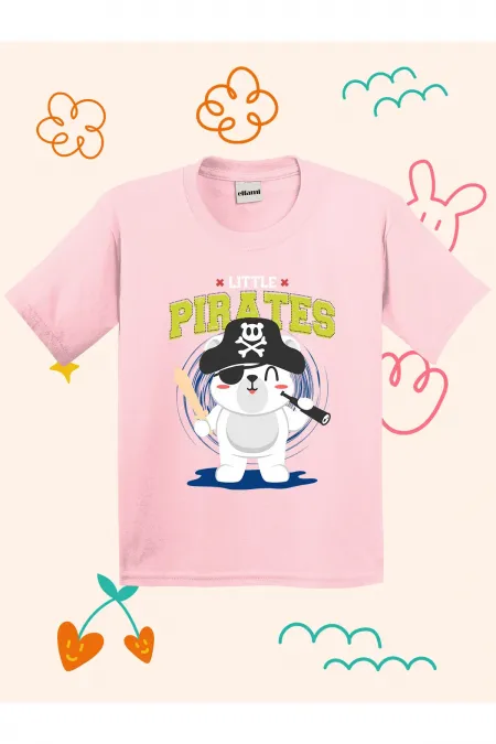 Little Pirate Puppy Print Kids T-shirt
