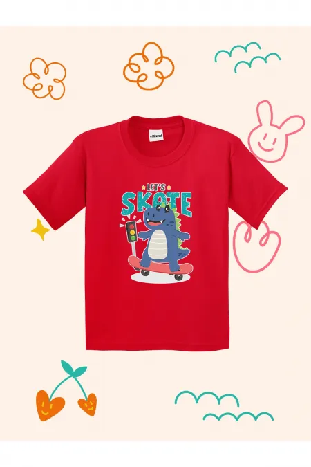 Lets Skate Printed Kids T-shirt