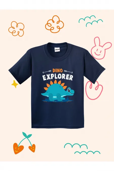 Explorer Dino Print Kids T-shirt